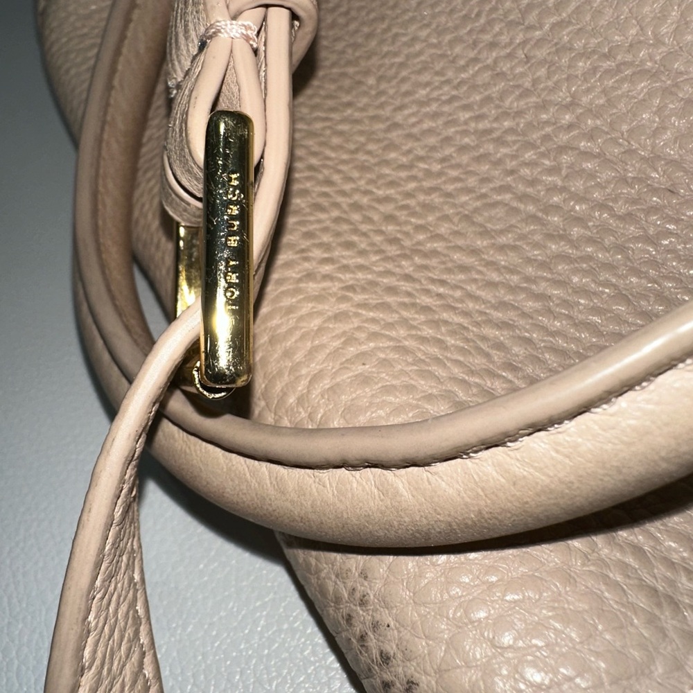 Tory Burch Pink Pebbled Leather Satchel with Gold Logo - Picture 7 of 16